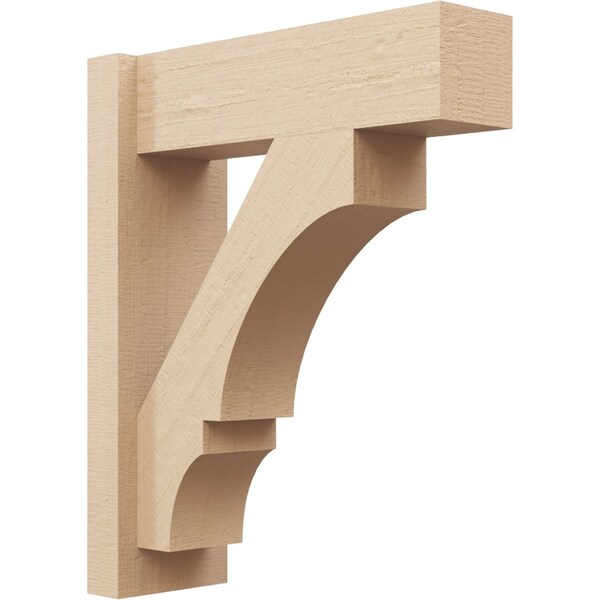 Ekena Millwork 6-in W x 18-in D x 22-in H Balboa Block Rough Cedar Woodgrain TimberThane Outlooker, Primed Tan OUTUR060X18X22BOA44RCPR - main